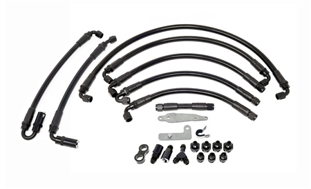Torque Solution PTFE Fuel Line Kit for -6 Aeromotive FPR w/ Flex Fuel:  Subaru WRX STI 08-21